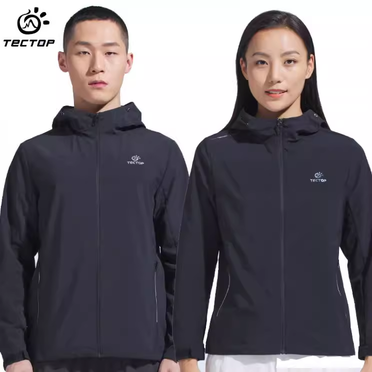 探拓TECTOP立领弹力外套男夏季轻薄夹克男速干透气运动休闲衣女士
