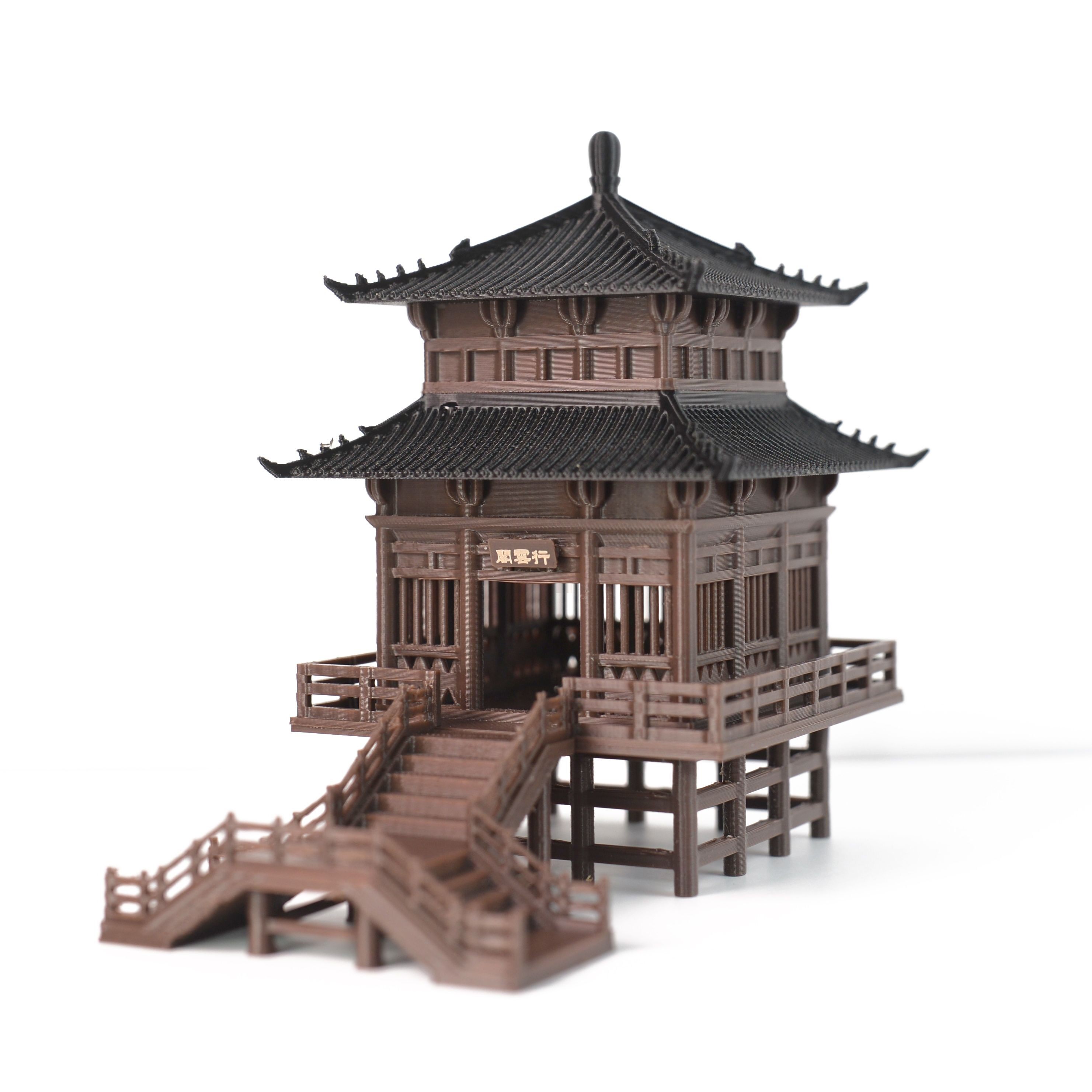 复古建筑摆件古风楼阁中式古建中国风微景观园林假山盆景古代亭台