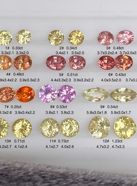 CB10天然彩色蓝宝石配对18k金镶嵌时尚戒指吊坠耳钉手链现货新品