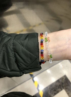 手工编织水晶串珠手链水果弹力