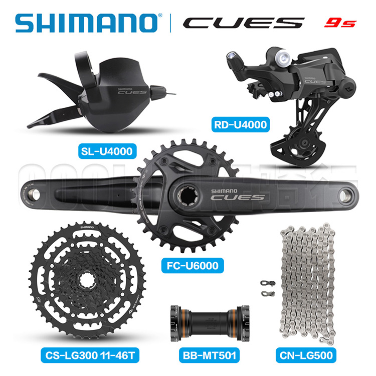 SHIMANO禧玛诺CUES U4000套件9速山地车变速器新款升级指后拨