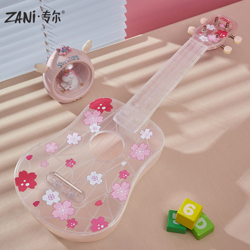 儿童初学者21寸透明吉他ZANI