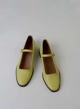 Remote2017ssMaryJane蜜瓜色玛丽珍方头牛皮娃娃头