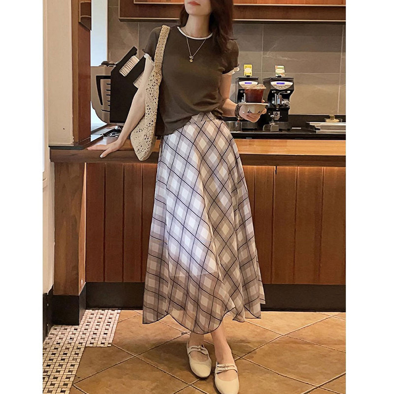 飘逸法式复古超仙半身裙女