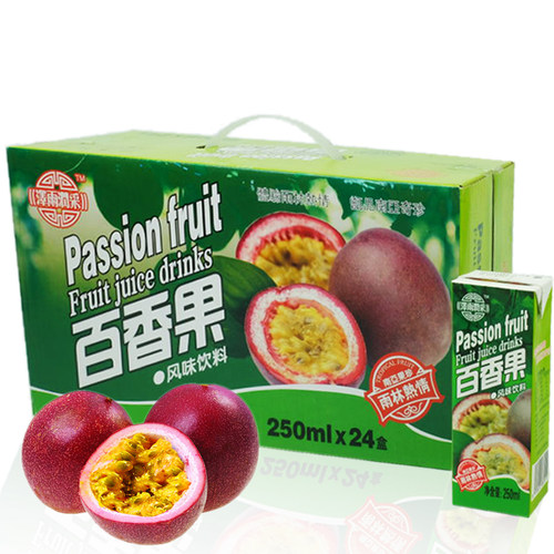 泽雨润采百香果汁风味饮料酸甜