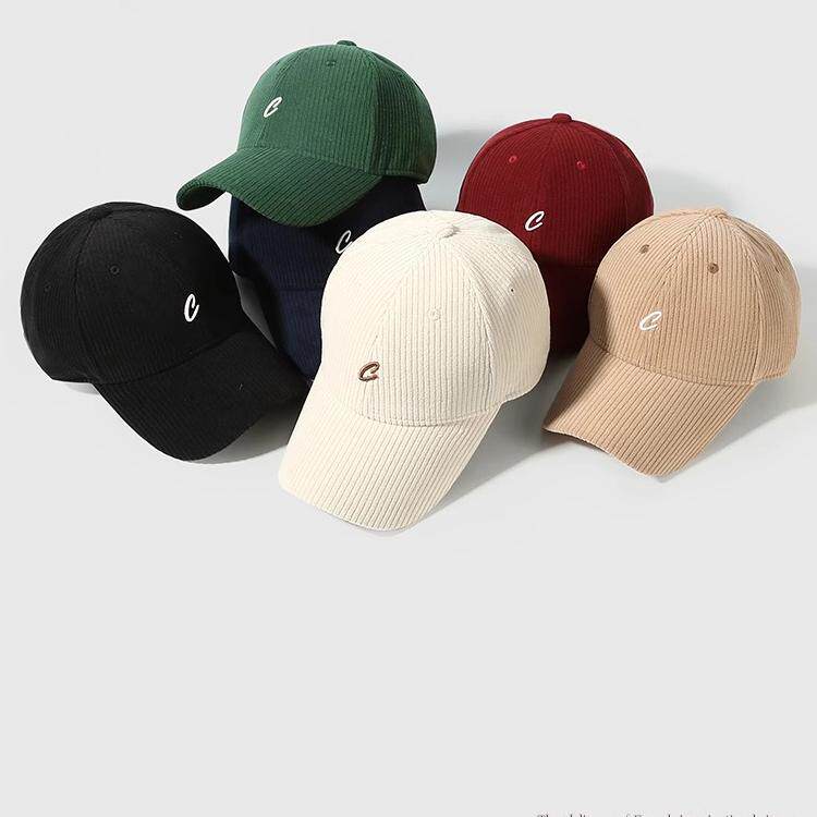 CACUSS鸭舌帽女秋冬新品保暖帽子百搭防风字母硬顶棒球帽男大头围