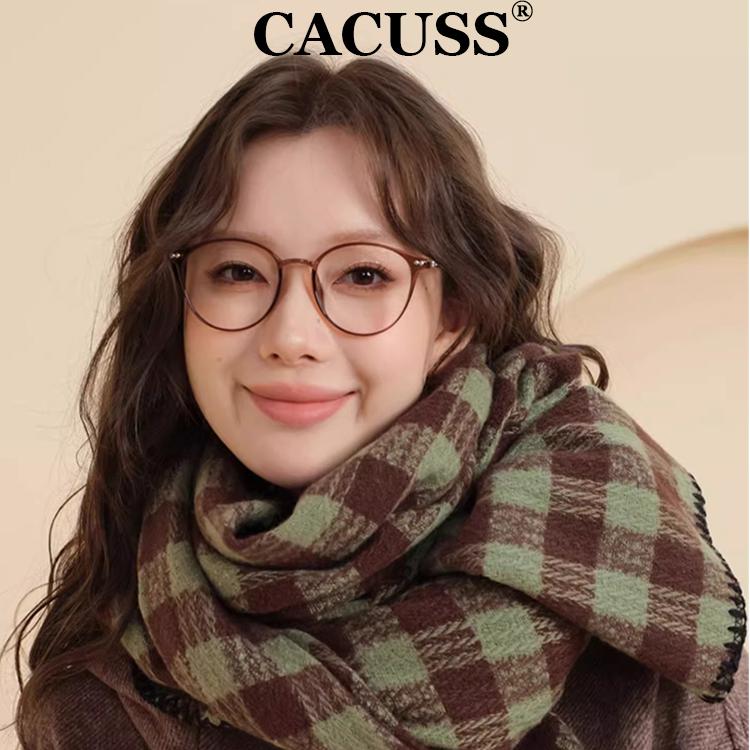 CACUSS秋冬格子休闲女士围巾