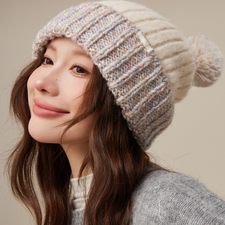 CACUSS女秋冬新款毛线帽针织帽