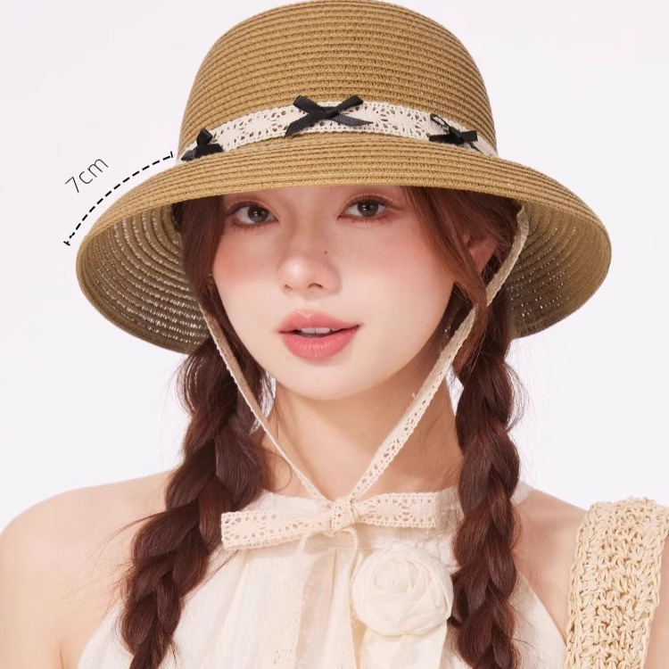 CACUSS女款夏季草帽沙滩帽遮阳帽