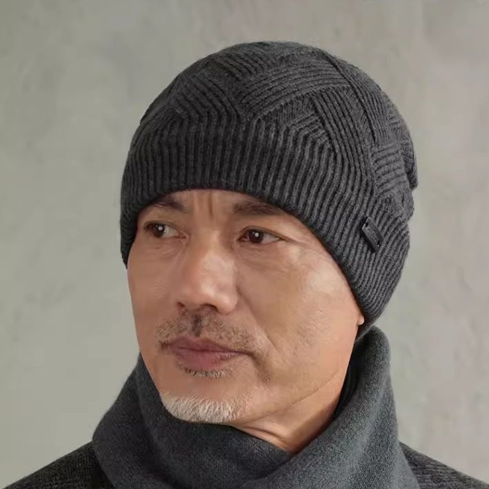 CACUSS毛线帽男士纯羊毛帽子加绒加厚冬季保暖黑色套头针织帽冷帽,服饰配件/皮带/帽子/围巾,帽子,淘宝优惠券,粉丝福利购,淘宝优惠卷