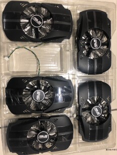 ASUS华硕 GTX1050TI PH凤凰版 43/53mm显卡散热器 双滚珠显卡风扇