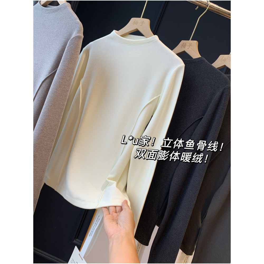 L*u家立体鱼骨线双面膨体暖绒！