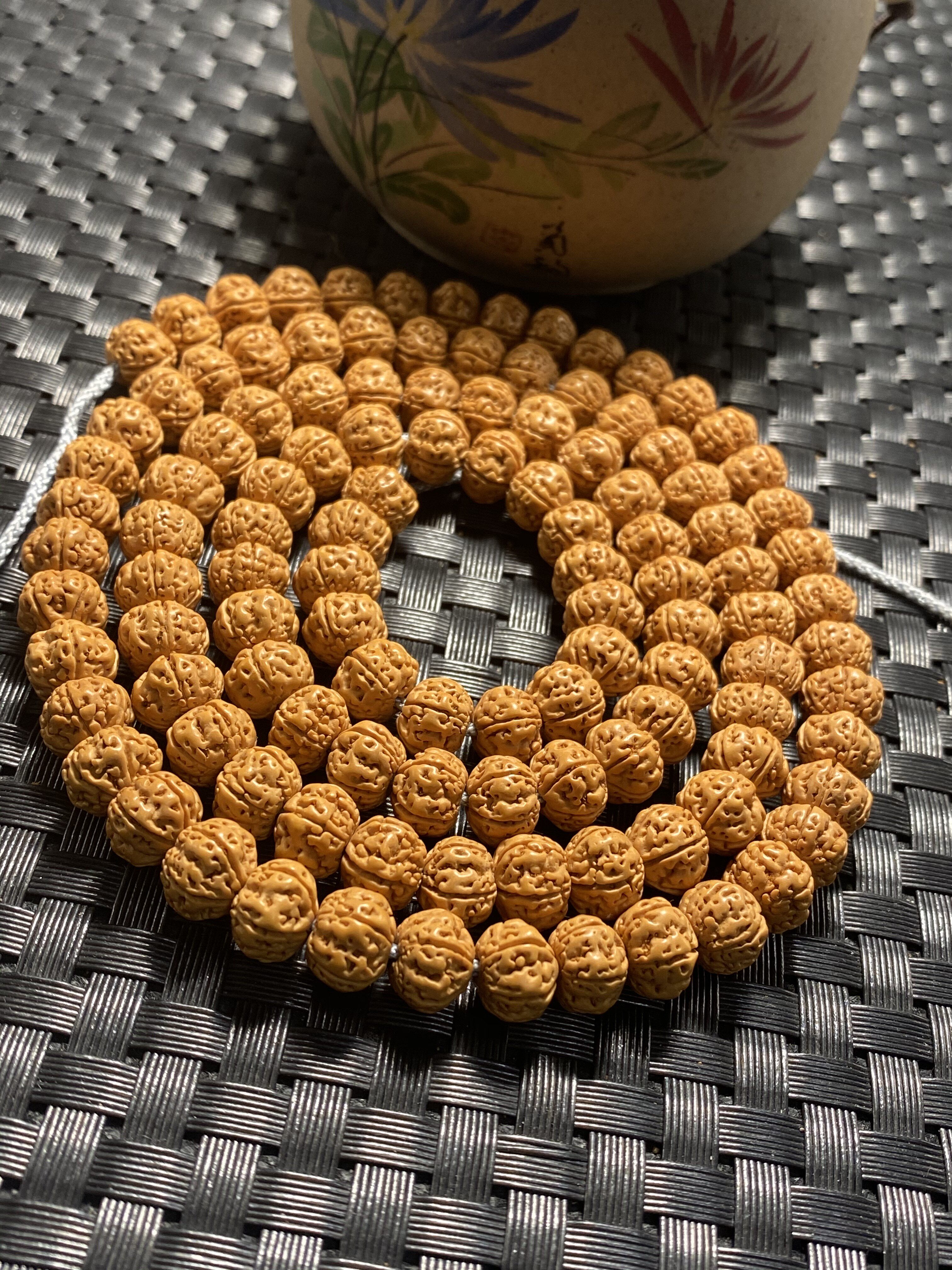 高端货盘龙纹小金豆小金刚菩提长链5瓣尺寸10.五面龙纹高油高密