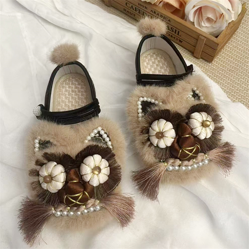 手工儿童虎头布鞋古风汉服演出鞋