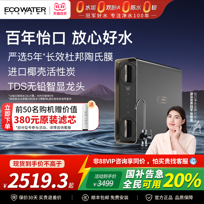 政府补贴怡口ro反渗透家用净水器