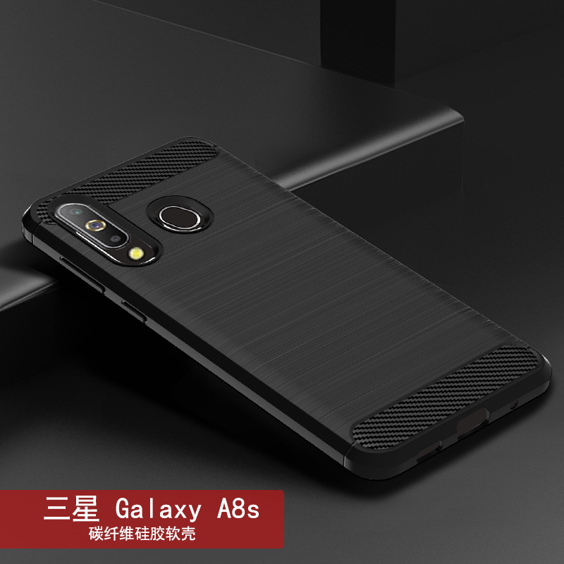 适用三星Galaxy A8S手机壳保护壳三星A8S保护套拉丝纹防摔壳软壳-封面