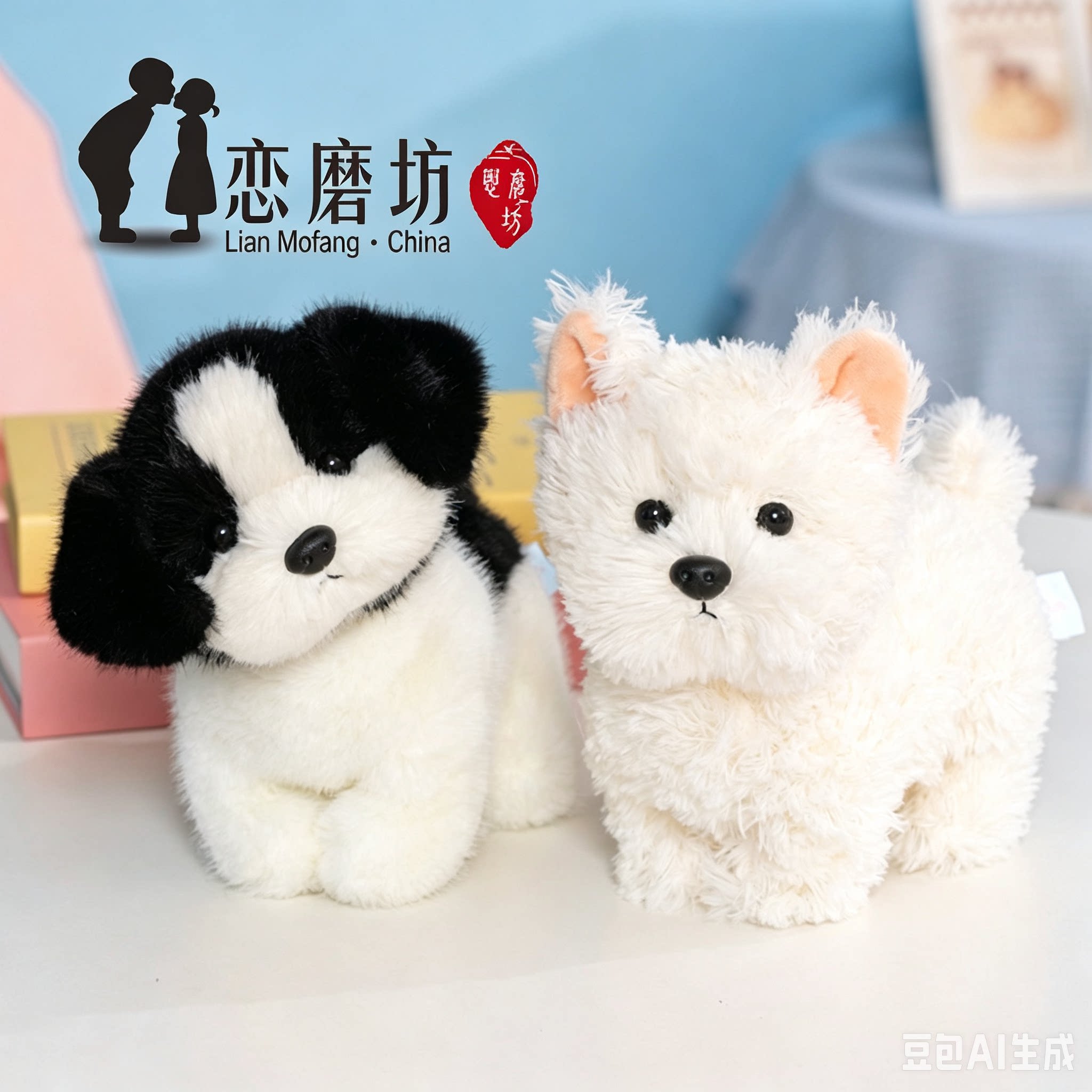 毛绒小狗公仔仿真狗狗玩偶可爱博美柯基哈士奇儿童安抚生日礼物