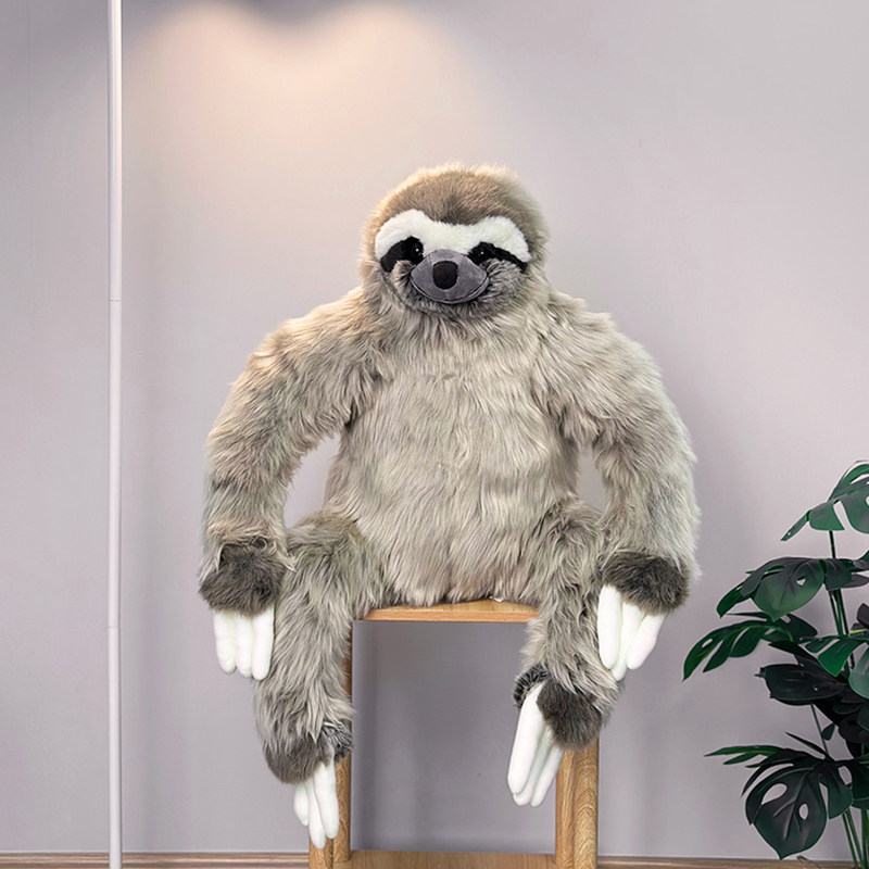 仿真树懒玩偶公仔毛绒玩具闪电丑萌红山动物园娃娃生日礼物女抱睡