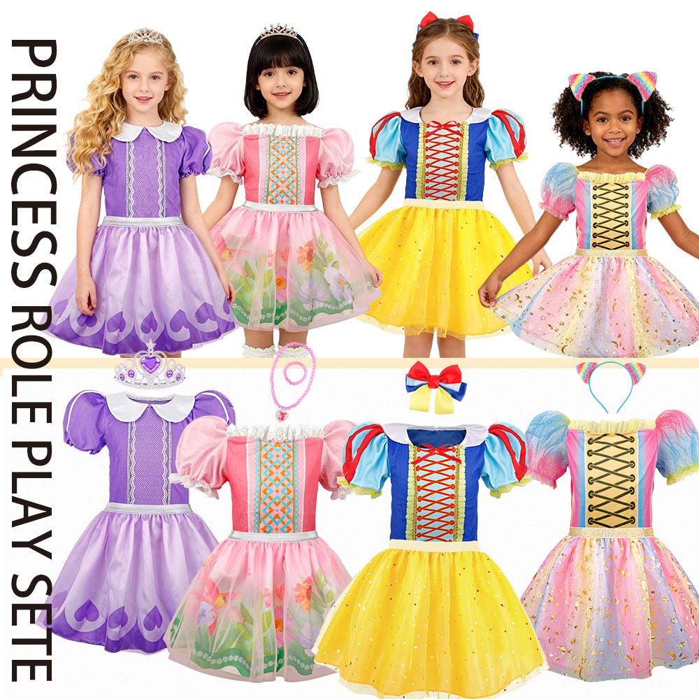 女童白雪公主高跟鞋蓬蓬裙万圣节