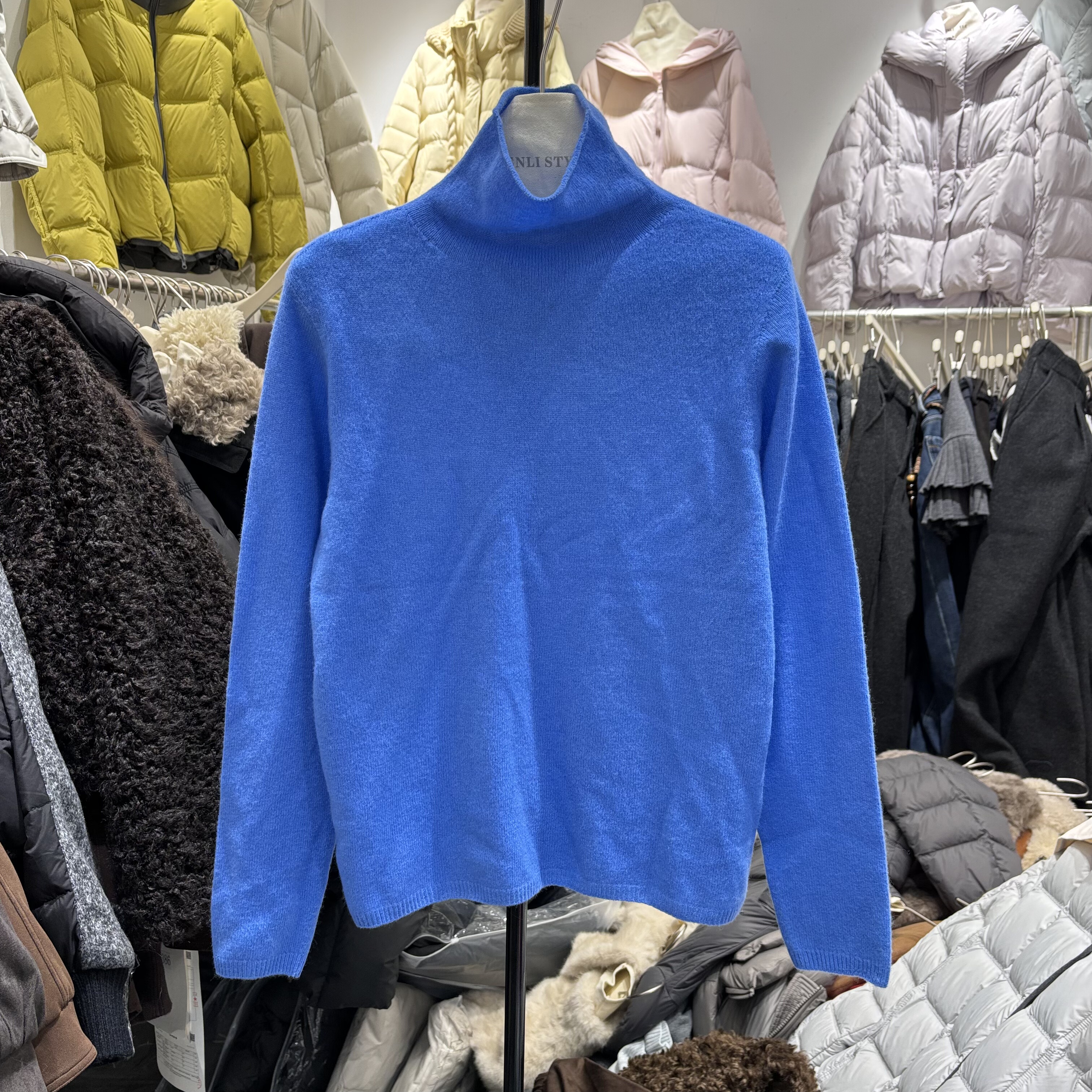 全羊毛堆堆领简约基础款打底针织衫秋冬新款修身内搭亲肤毛衣