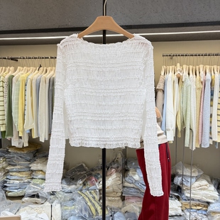 针织衫 2026春季 宽松显瘦圆领长袖 韩版 女百搭休闲上衣潮672 新款