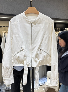 26H822设计感通勤风短款外套女宽松拉链夹克百搭小个子时尚外套