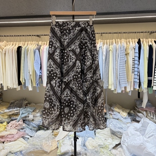 长腰裙7768 波西米亚半身裙女高级设计感复古薄款 2026春季 新款