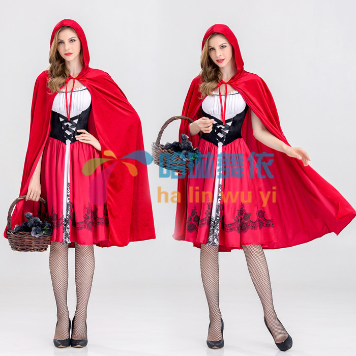 万圣节成人女公主裙服装 迪士尼童话小红帽cosplay派对舞会演出服