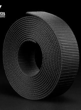 战术鸟(高端加捻) 加厚尼龙织带条无头带条3.8CM帆布腰带皮带加长