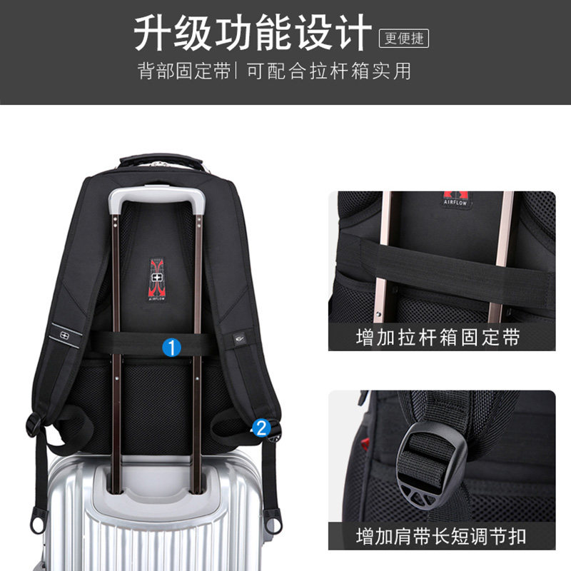 SWISS ARMY SERGEANT BACKPACK LARGE CAPACITY COMPUTER BACKPACK BUSINESS TRIP MENS TRAVEL BAG HIGH SCHOOL STUDENT SCHOOL BAG