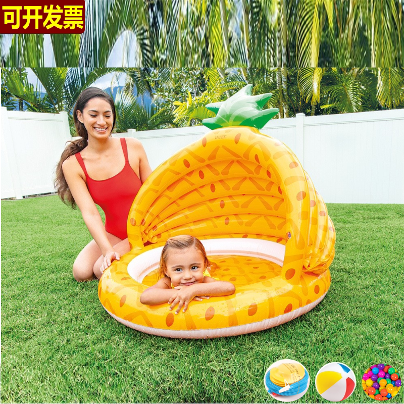 充气菠萝防晒水池水上独角兽坐船