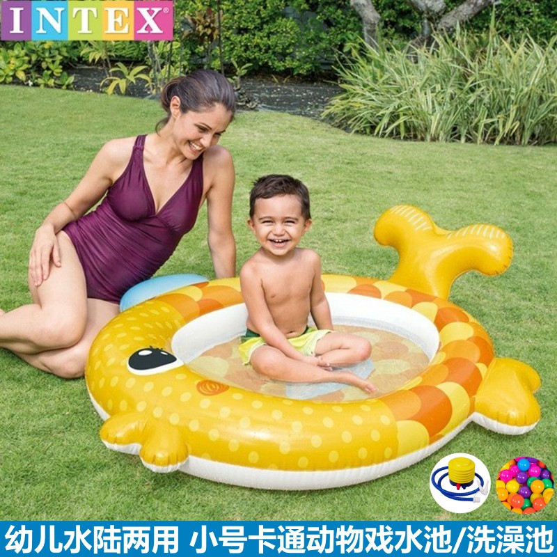 卡通小水池宝宝泳池儿童坐船泡澡