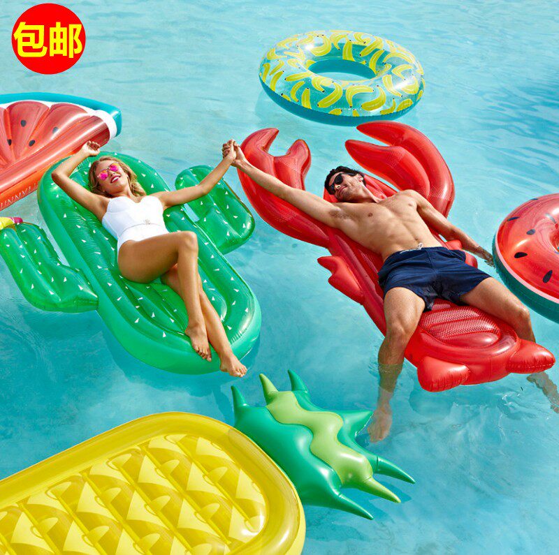 仙人掌浮排龙虾浮床情侣戏水玩具