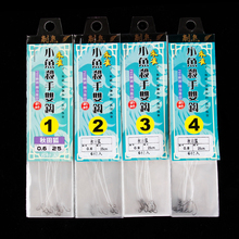 秋田狐鱼钩绑好细条极细有刺成品子线双钩套装全套小鲫鱼白条麦穗