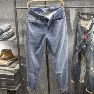 修身 男生潮流百搭小脚裤 小脚牛仔裤 薄款 子 男2022年夏季 三古木棉