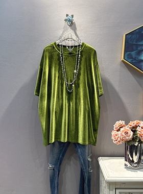 2025年春季新款烫钻纯色满天星T恤