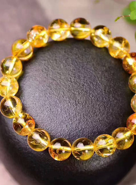 天然金丝珠情侣黄色招