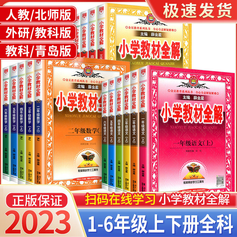 薛金星小学教材全解三四年级五年级六年级上册下册科学一二语文数学英语人教版全套课堂笔记同步教材解读课本详解辅导训练题练习册属于什么档次？