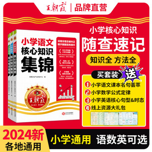 考試總復習小升初大集結考點學習初中銜接 王朝霞核心知識集錦語文數學英語基礎知識大盤點一二三四五六年級小學知識大全手冊人教版
