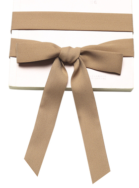 咖啡色黄色雪纺飘带腰带丝巾窄长条小围巾百搭领带女装饰细长丝带