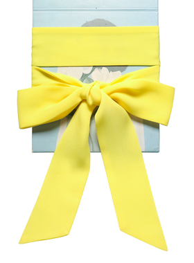 超细长条明黄色雪纺衬衣飘带裙子腰带打蝴蝶结领带丝巾围巾可定制