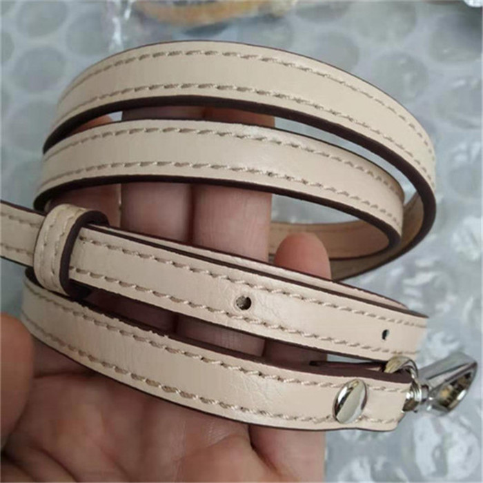 替换荔枝纹杏色斜挎女士背包带