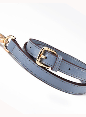 51蔻驰MK包包适用荔枝纹肩带斜挎包带配件蓝色色1.8/1.2宽银色扣