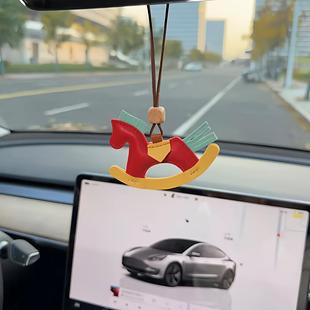 【幸运小马】汽车挂件马年吉祥物车载挂饰本命年车内后视镜装饰品