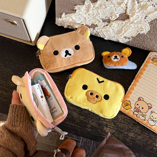 轻松熊相机包日系可爱创意ccd收纳包多功能旅行便携零钱包化妆包