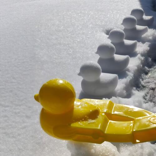 小鸭子雪球夹儿童户外雪