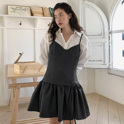 简约个性A型腈纶吊带连衣裙