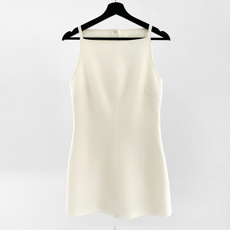 简约X型腈纶吊带连衣裙短款
