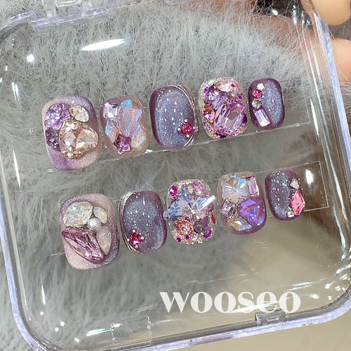 夏天超显白网红爆款成品美甲