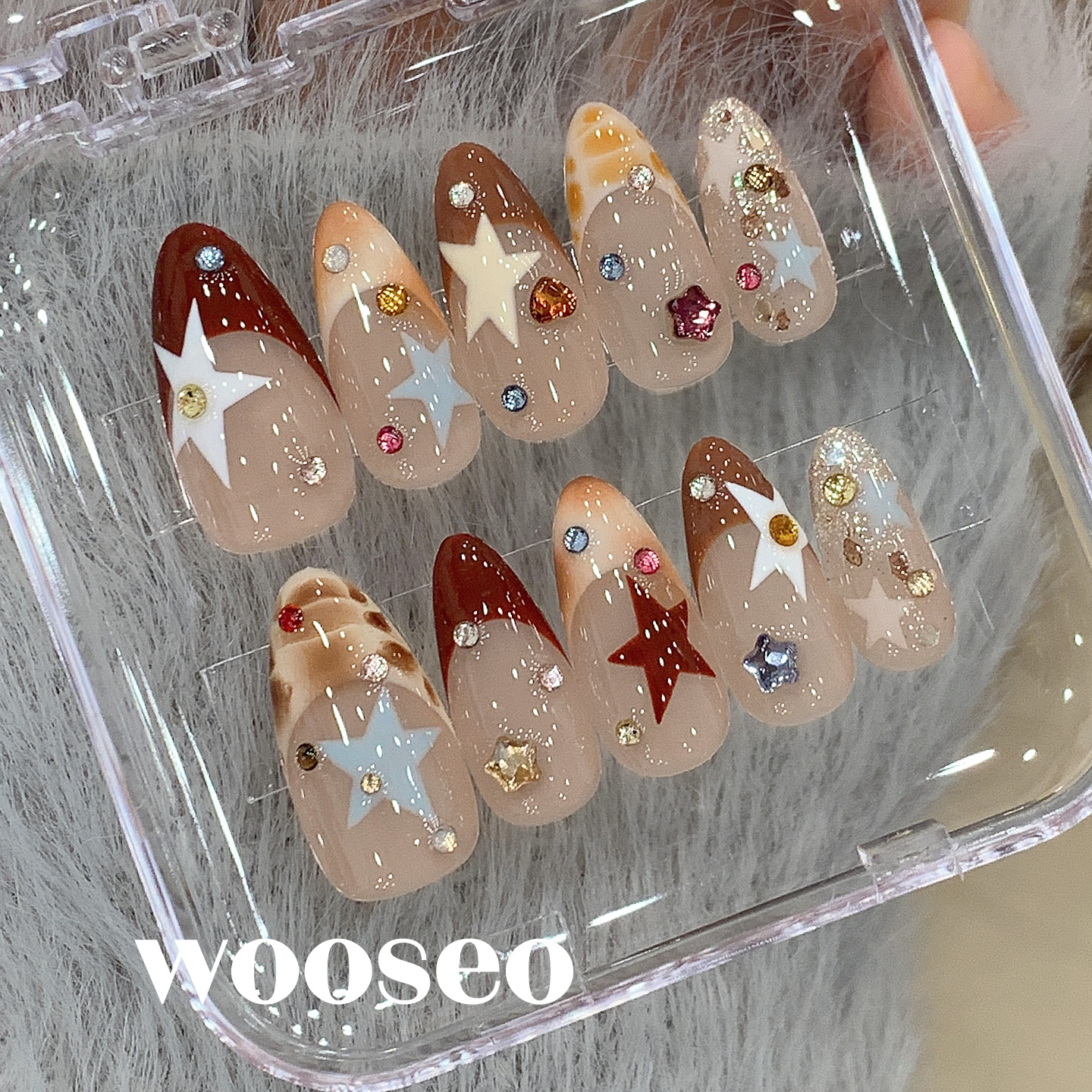 精致绝美富家千金超显白成品美甲